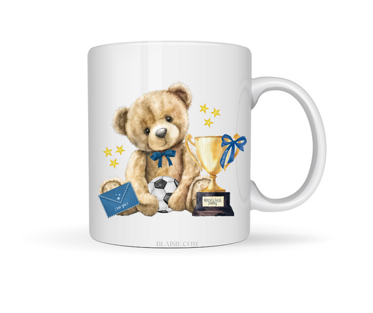BLUE TEDDY FATHERS DAY CERAMIC MUG