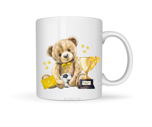 GOLD TEDDY FATHERS DAY CERAMIC MUG
