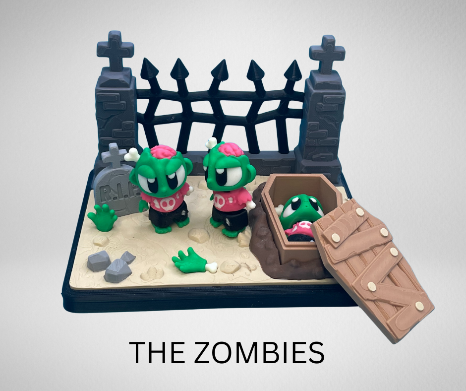 THE ZOMBIES DIARAMA WITH 2 ZOMBIES KEYCHAIN OPTION ALSO AVALIABLE