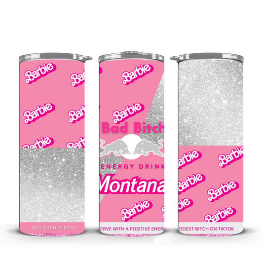 R Energy Barbie themed tumbler