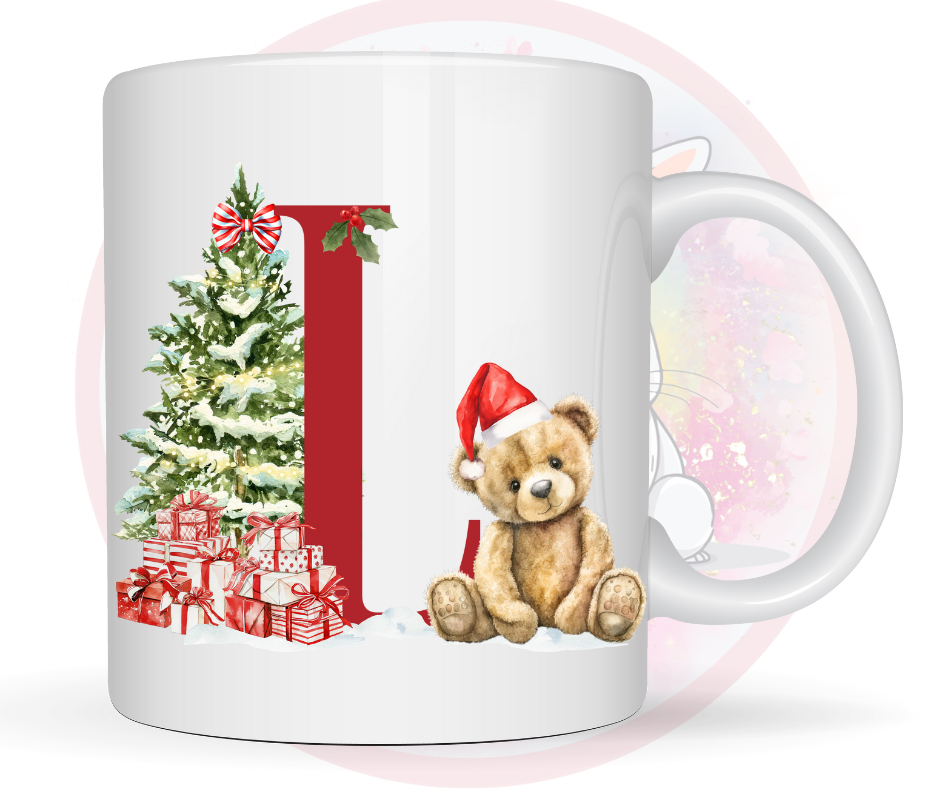 christmas teddy mug