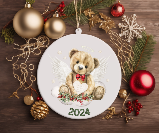 TEDDY WITH WINGS TREE ORNAMENT