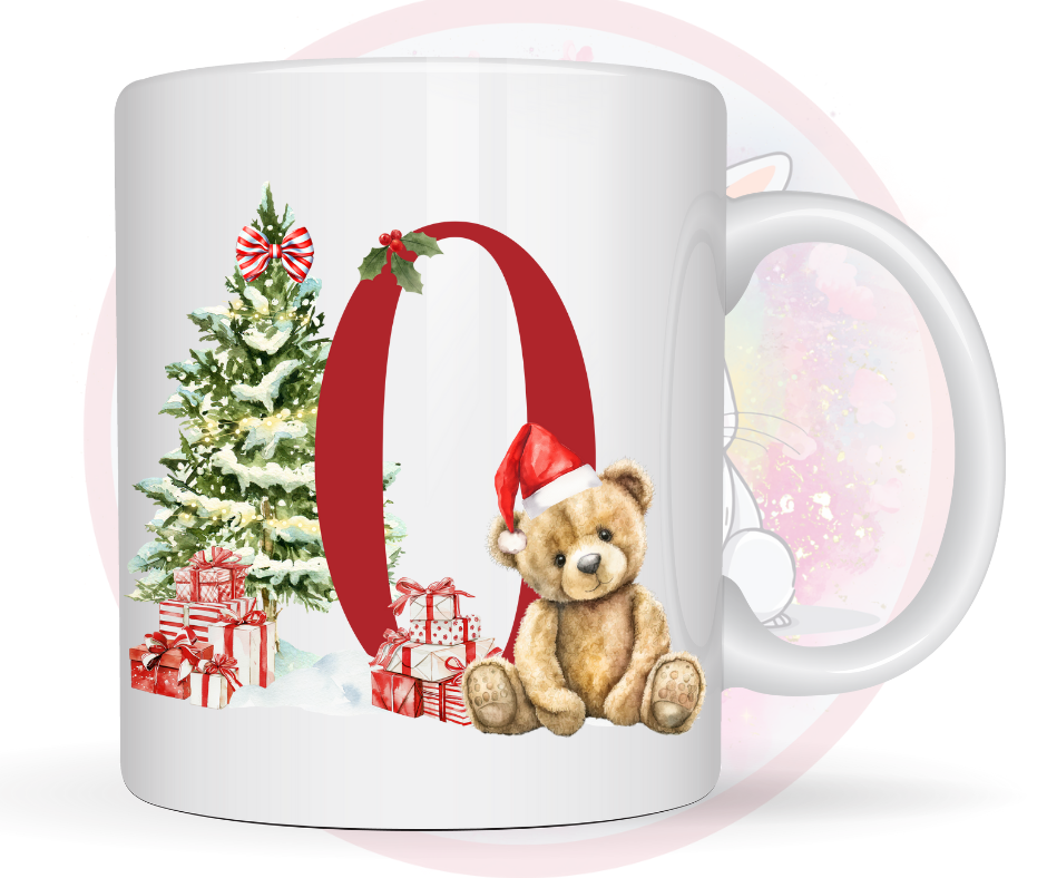 christmas teddy mug