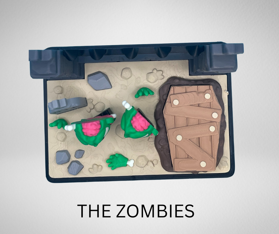THE ZOMBIES DIARAMA WITH 2 ZOMBIES KEYCHAIN OPTION ALSO AVALIABLE