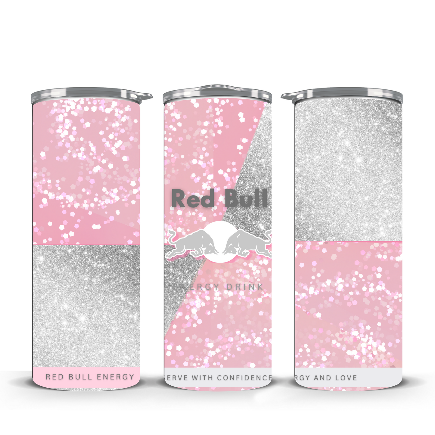 R Energy light pink tumbler