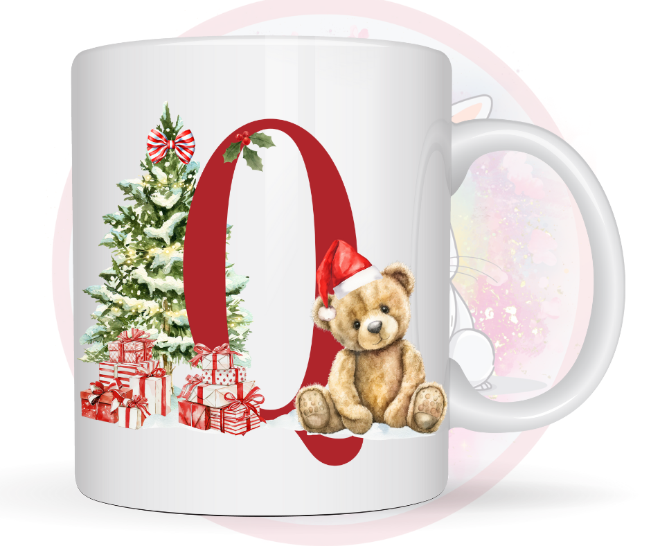 christmas teddy mug