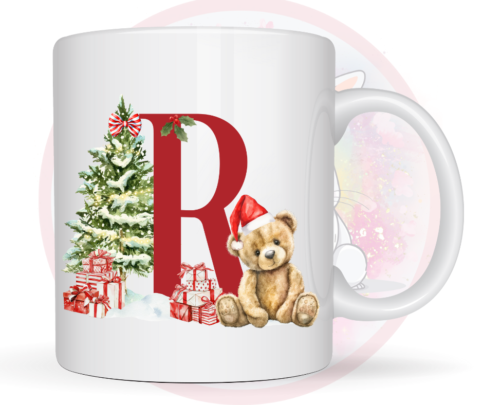 christmas teddy mug