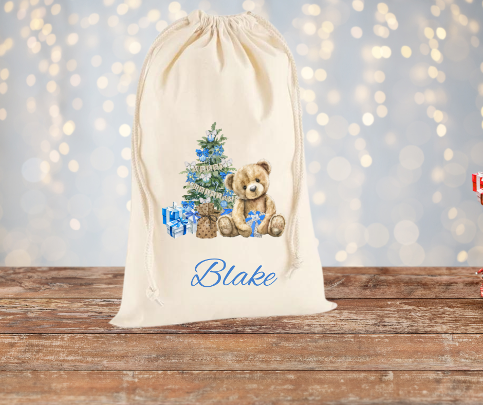 TEDDY BEAR CHRISTMAS SACK