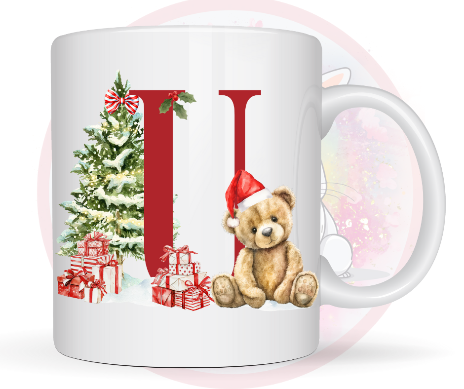 christmas teddy mug