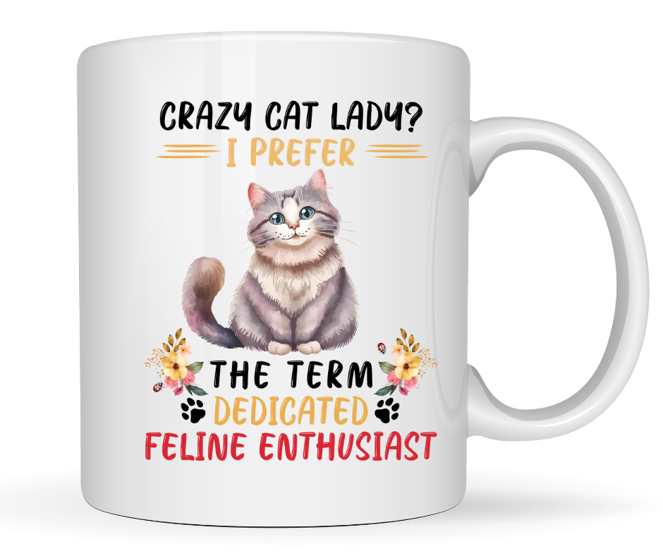 CRAZY CAT LADY CAT MUG