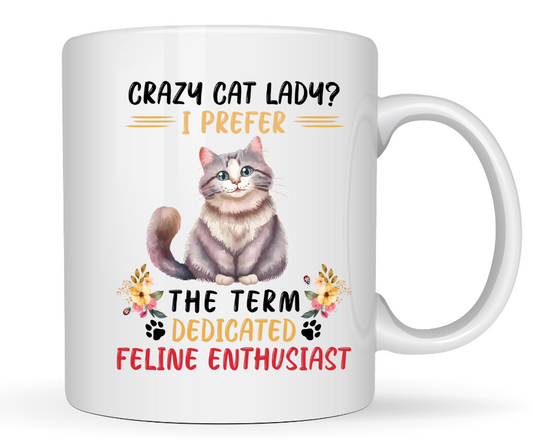 CRAZY CAT LADY CAT MUG