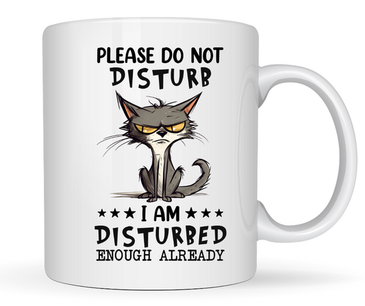 PLEASE DO NOT DISTURB CAT MUG