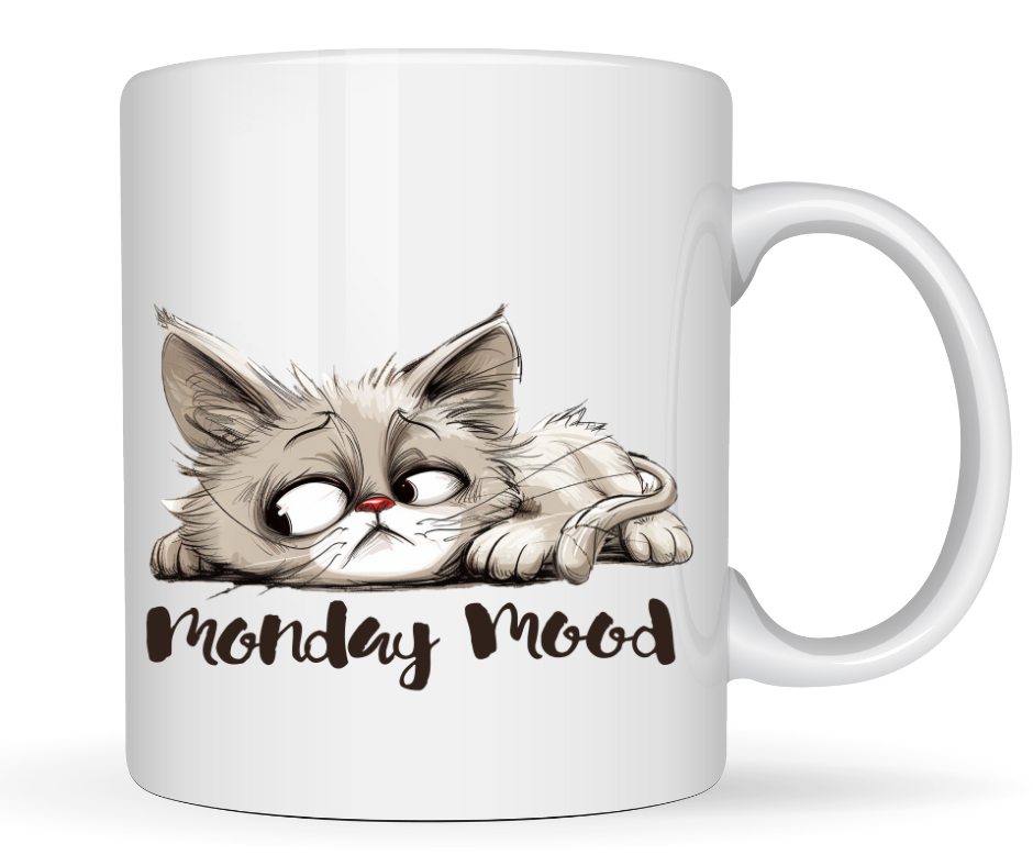 MONDAY MOOD CAT MUG