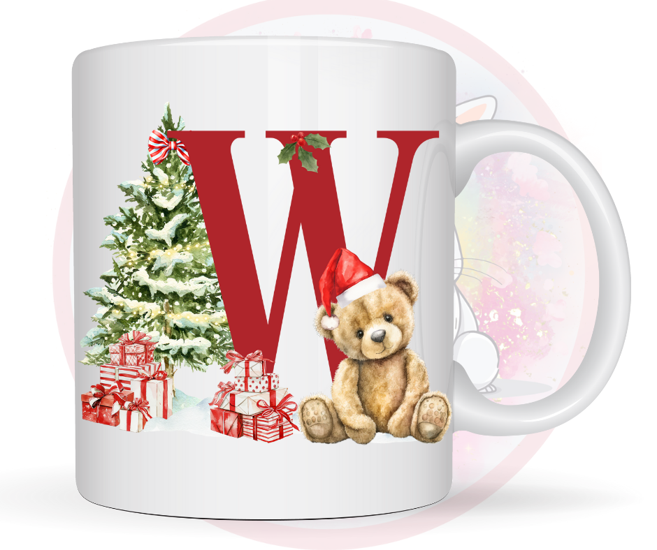 christmas teddy mug