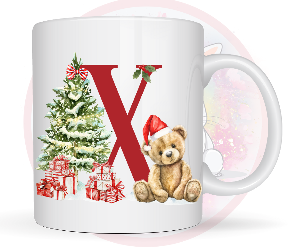 christmas teddy mug