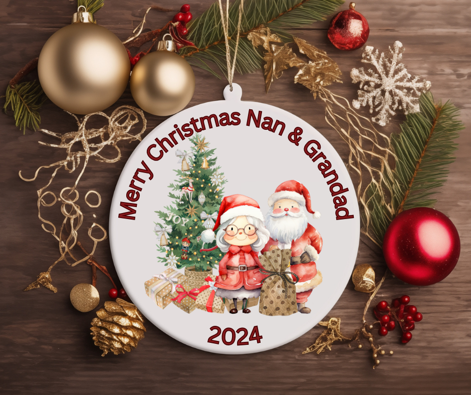 MR AND MRS SANTA TREE ORNAMENT