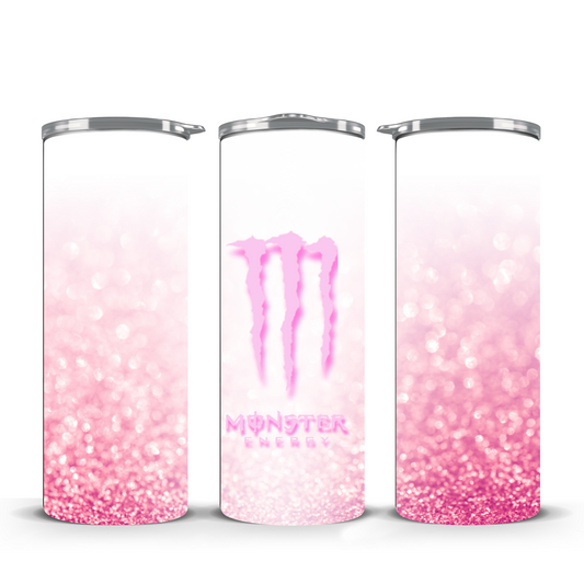 M Energy light pink glitter effect