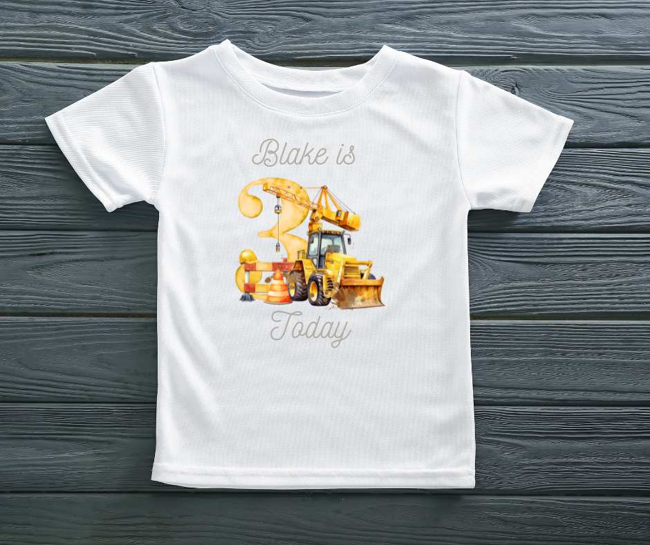 DIGGER PERSONALISED BIRTHDAY TSHIRT