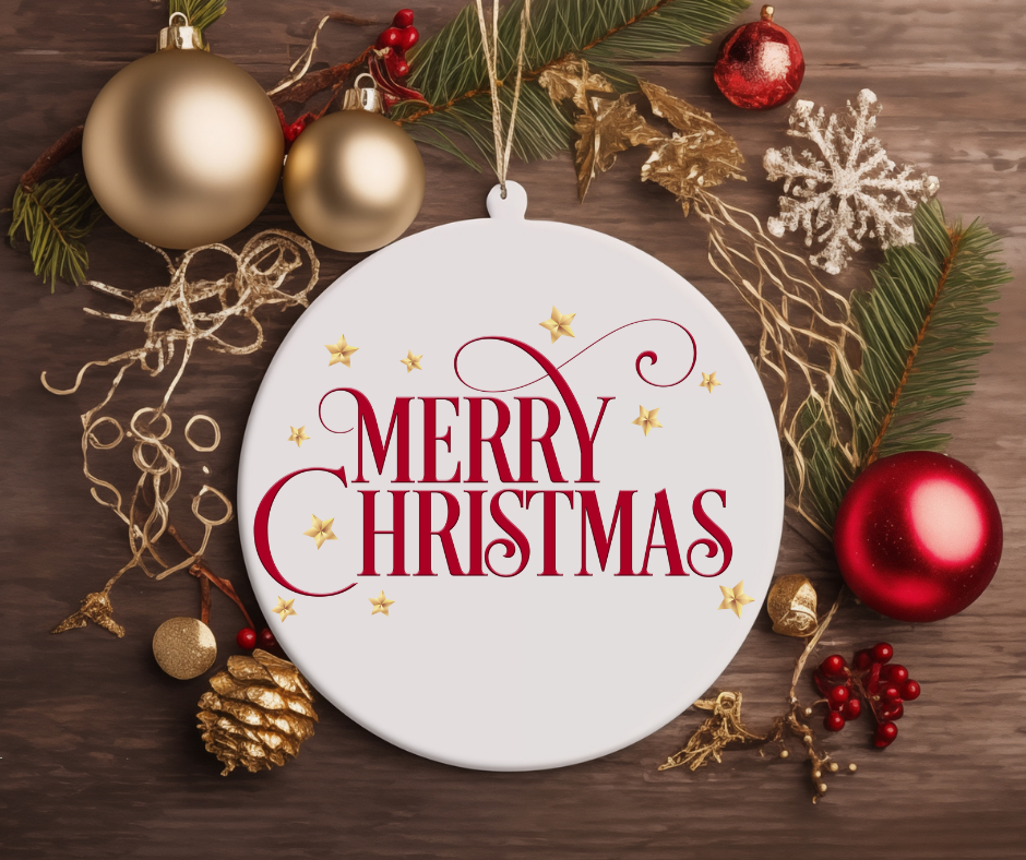 MERRY CHRISTMAS TREE ORNAMENT