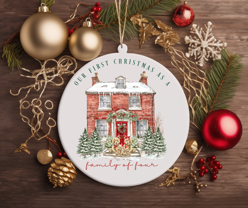 OUR FIRST CHRISTMAS AS A FAMILY CHRISTMAS TREE ORNAMENT