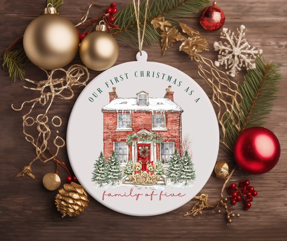 OUR FIRST CHRISTMAS AS A FAMILY CHRISTMAS TREE ORNAMENT