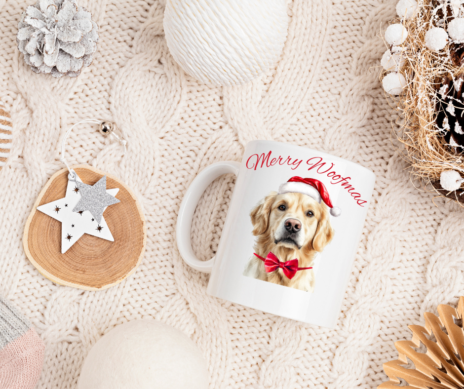 santa paws golden retriever