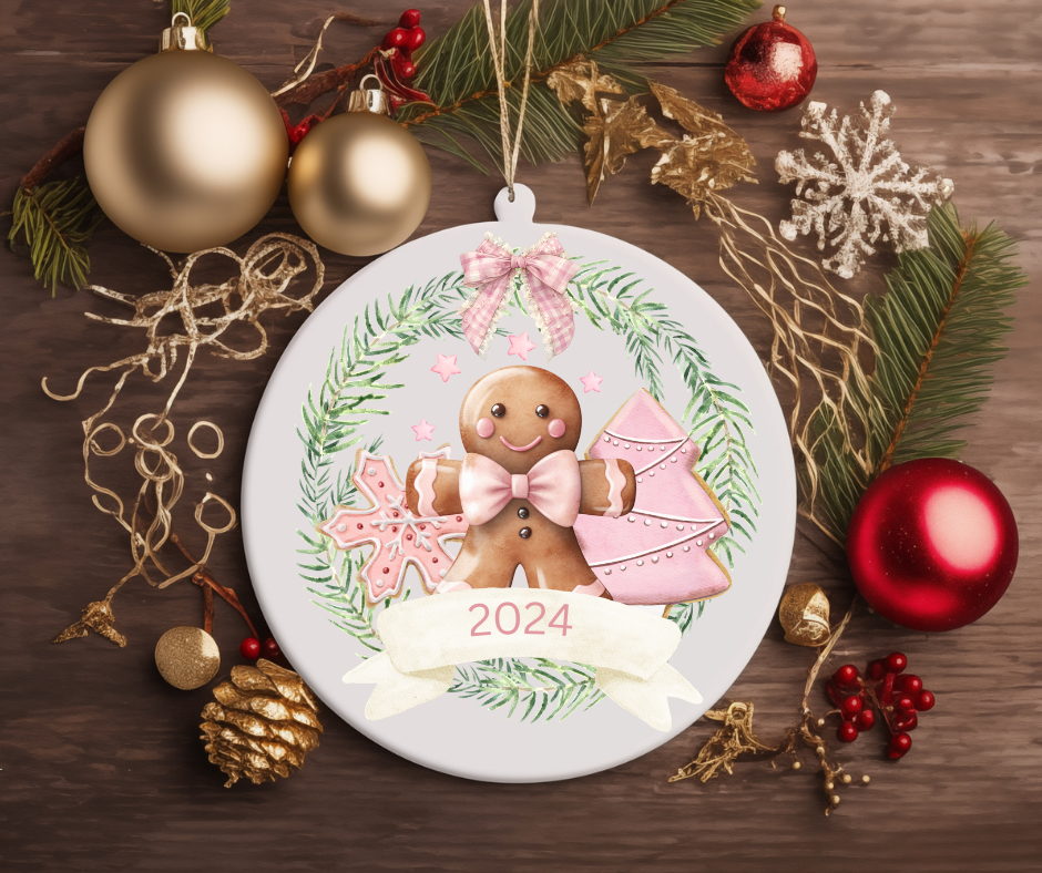 GINGERBREAD PINK TREE ORNAMENT