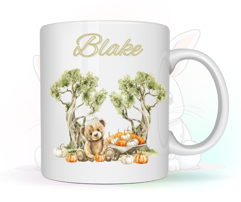 TEDDY BEAR PUMPKIN MUG