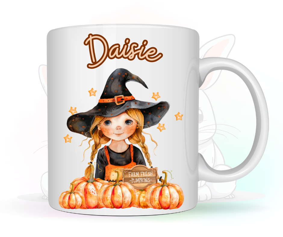 PUMPKIN WITCH PERSONALISED MUG