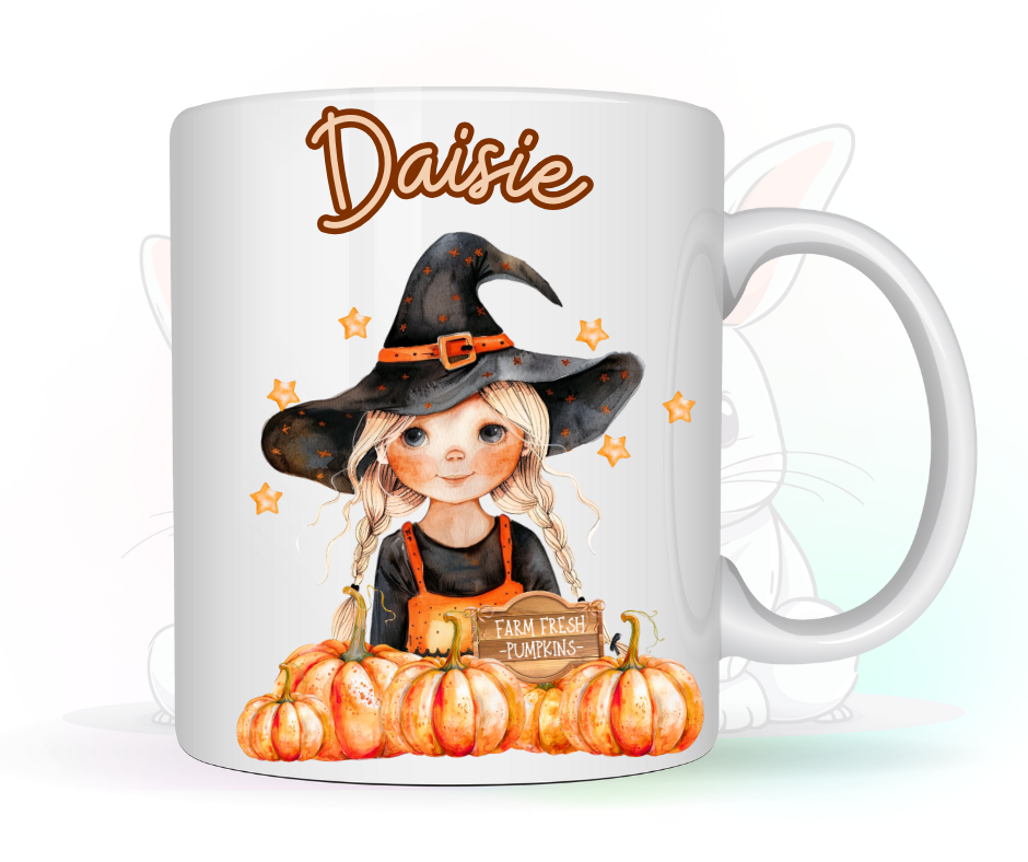 PUMPKIN WITCH PERSONALISED MUG