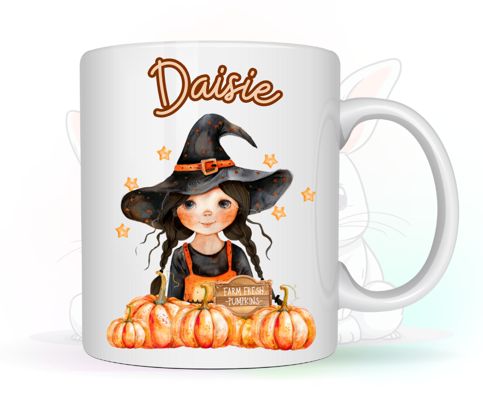 PUMPKIN WITCH PERSONALISED MUG