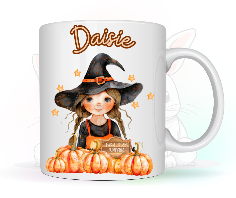 PUMPKIN WITCH PERSONALISED MUG