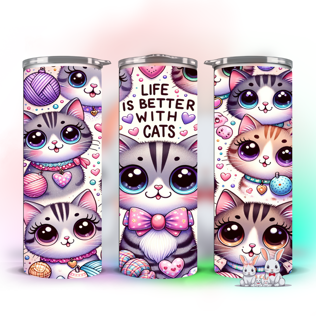 LIFE IS BETTER WITH CATS TUMBLER