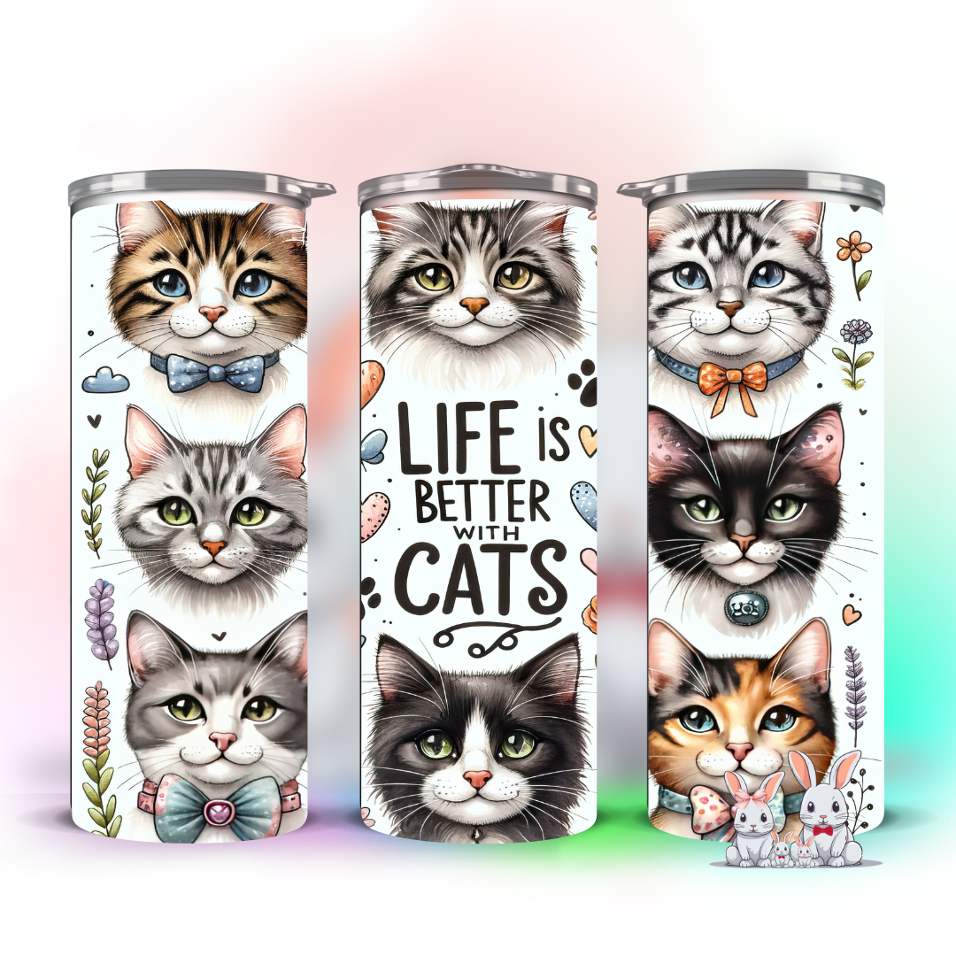 LIFE IS BETTER WITH CATS TUMBLER