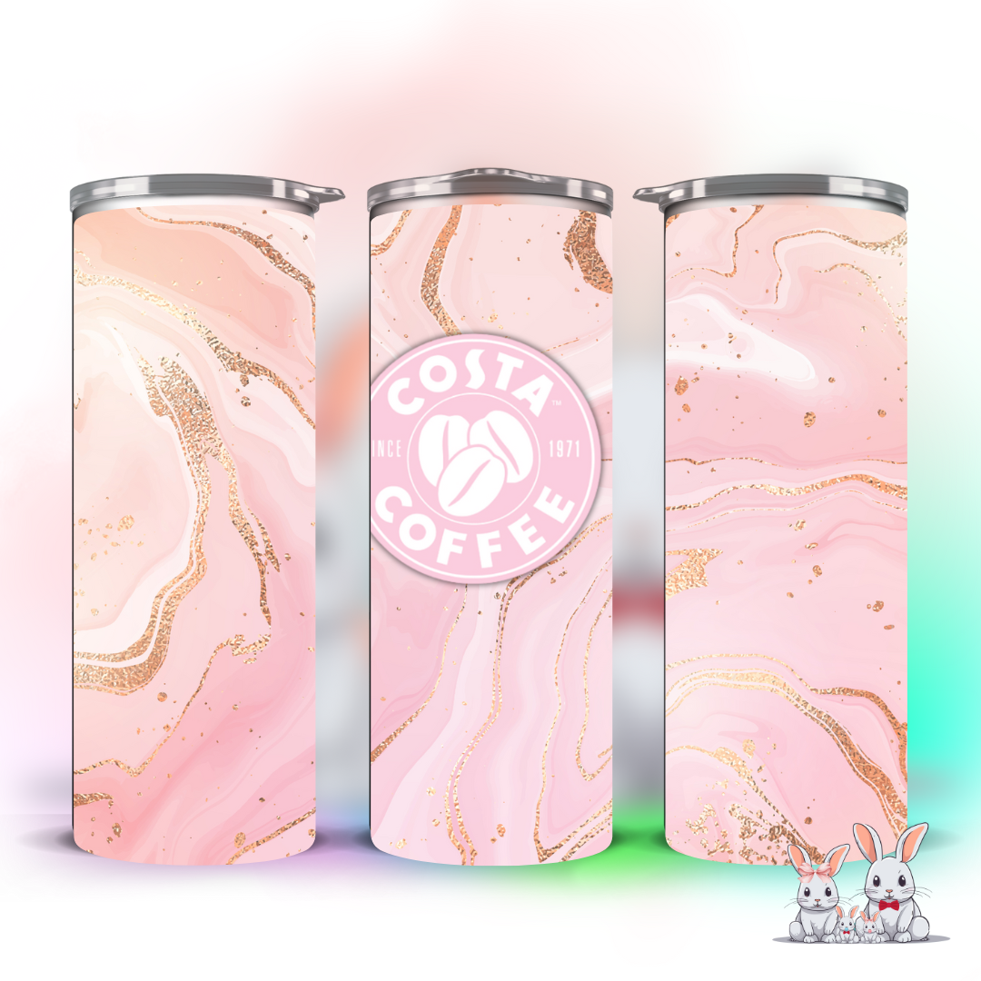 PINK MARBLE EFFECT TUMBLER