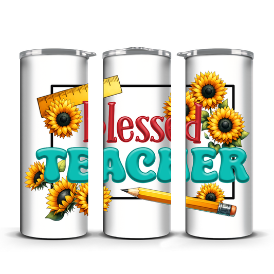 BLESSED TEACHER TUMBLER