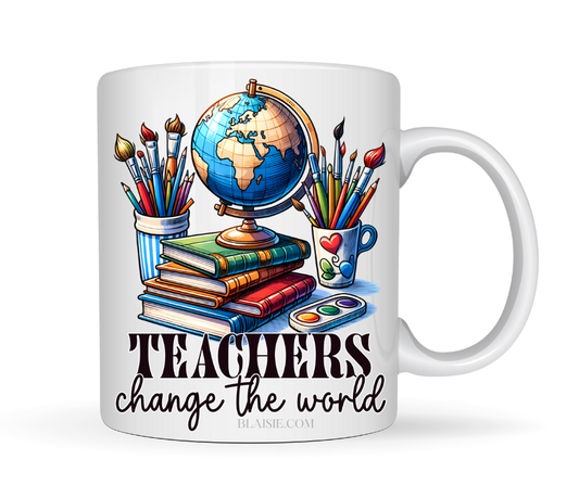 TEACHING CHANGE THE WORLD MUG