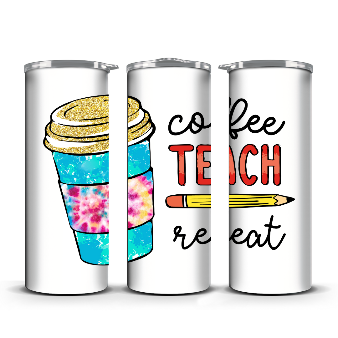 COFFEE TEACH REPEAT TUMBLER