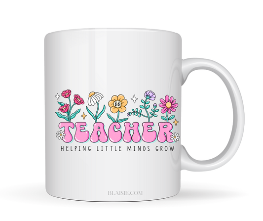 TEACHER HELPING THEM GROW MUG