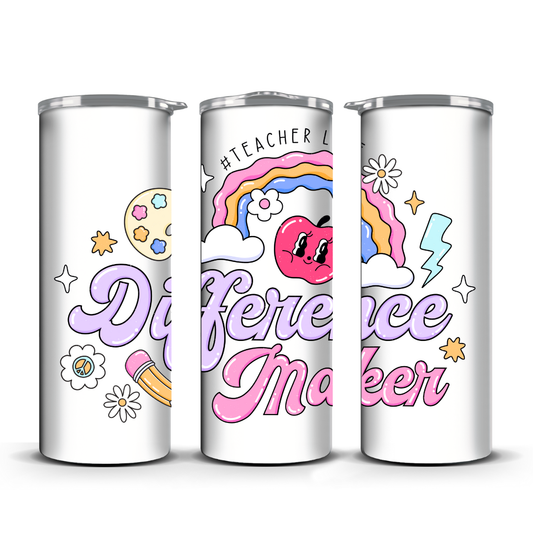 TEACHER LIFE MAKING A DIFFERENCE TUMBLER