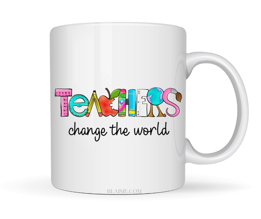 teachers change the world mug