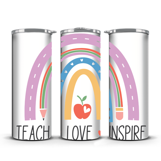 TEACH LOVE INSPIRE TUMBLER