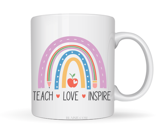 teach love inspire mug