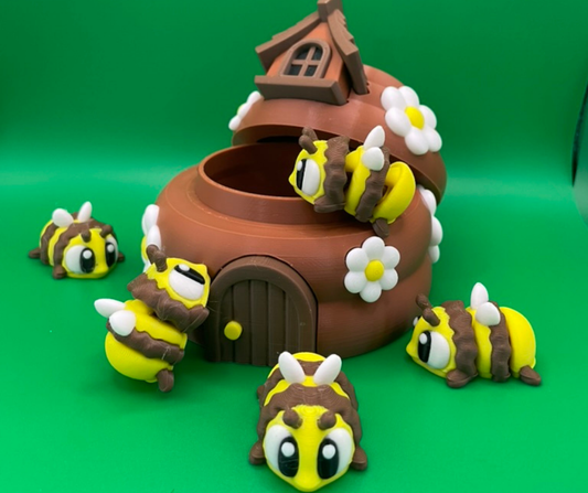 3DGOB BEEHIVE WITH BEES