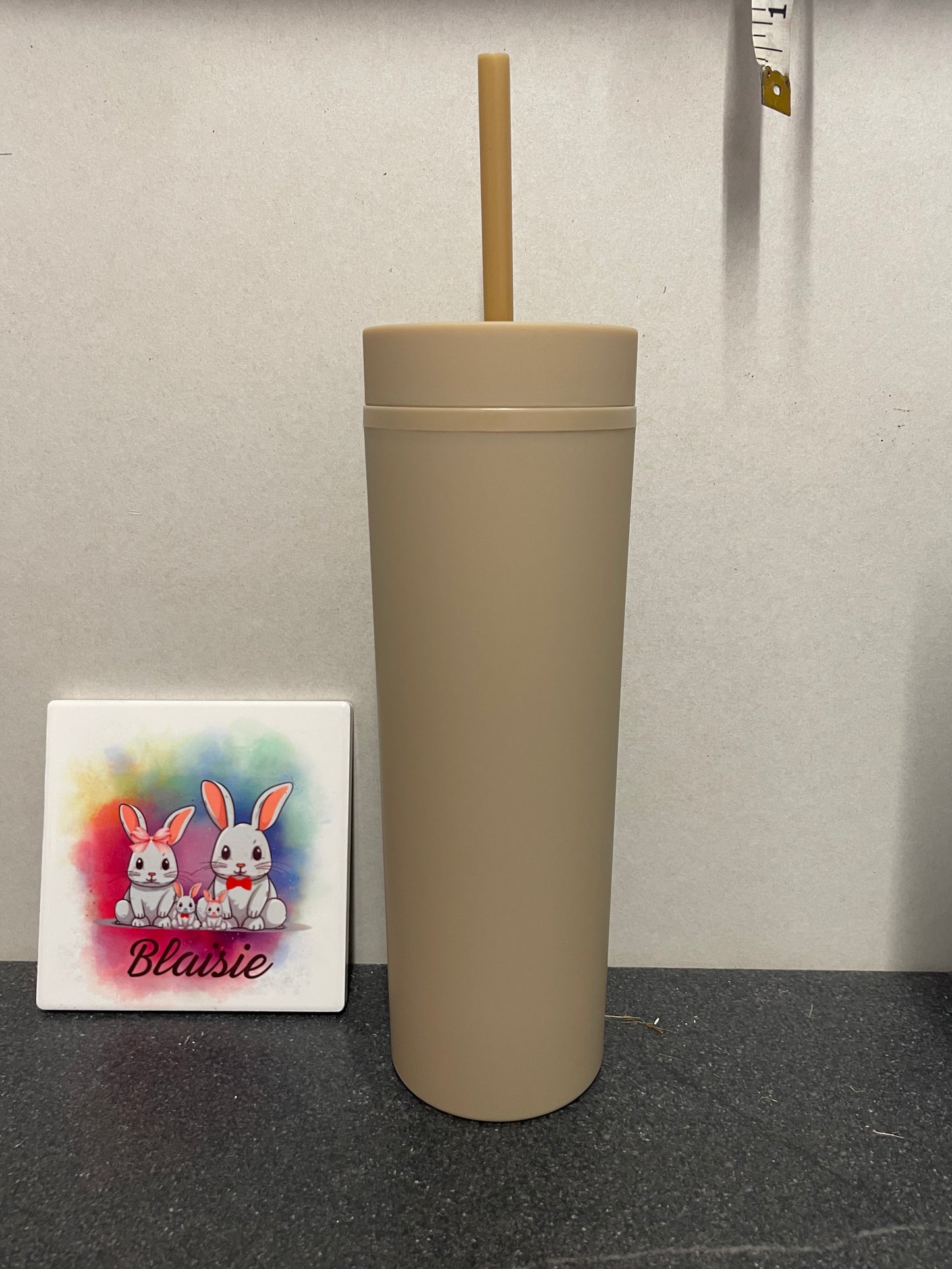 skinny tumbler with straw